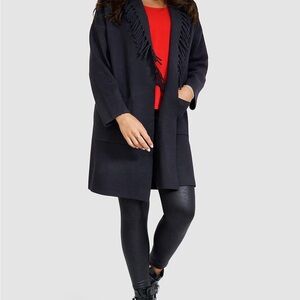 Boho Black Fringe Cardigan